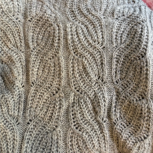J. Crew Light Gray Cable Knit Rollneck Sweater - Picture 3 of 3